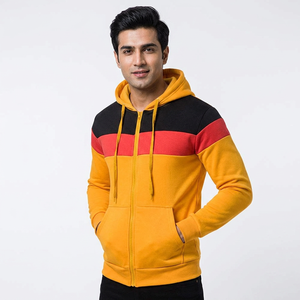 Sweat à capuche surdimensionné à deux tons avec fermeture éclair intégrale, logo personnalisé, 100% coton - Product Image 1
