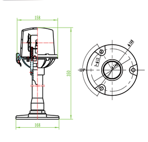 Luz de Borde de Pista Elevada LED Halógena Blanca Amarilla Bidireccional Vertical de Doble Tono para Iluminación de Aeródromos 6.6A Alta Intensidad ICAO FAA IEC - Product Image 4