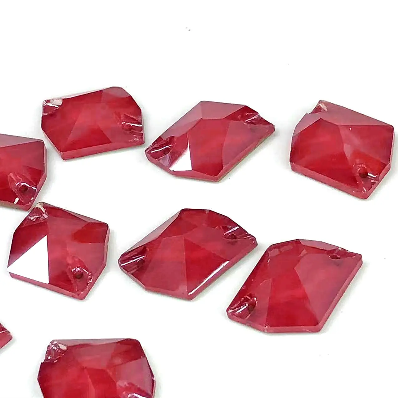 fancy crystal loose flat back sewing glass beads satellite shape beads different colors