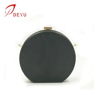 Flat Round Shape Metal Clutch Bag Frame Lock Clasp With Box Clutch Frame 18cm For Evening Bags
