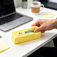 Bâton de beurre en PU réaliste, jouet anti-stress en forme de barre de lait, souple à presser pour enfants et adultes, pour la relaxation