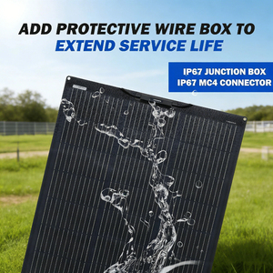 Alecter <b>Solar</b> Universal <b>100W</b> 12V Flexible <b>Solar</b> <b>Panel</b> Bendable Monocrystalline 23% Efficient Portable Lightweight APH-P148 for - Product Image 5