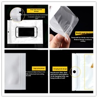 Film nacré blanc Yin Yang os sac Transparent PE plastique Ziplock câble de données emballage coque de téléphone sac