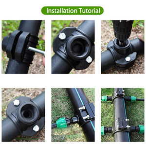 <span class=keywords><strong>Raccord</strong></span> de <span class=keywords><strong>tuyau</strong></span> de jardin en PVC/PE à <span class=keywords><strong>double</strong></span> filetage externe 110 90 75 mm 1/2" 3/4" 1 pouce, connecteur à quatre voies pour l'irrigation - Product Image 4