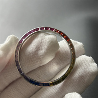 Inserts de lunette de montre de luxe personnalisables en acier inoxydable JR DJ 36 mm avec zircone cubique