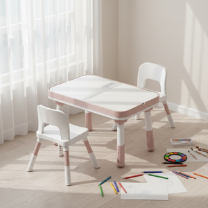Ensemble de <span class=keywords><strong>bureau</strong></span> réglable pour l'apprentissage des enfants, idéal pour la maternelle, l'éducation préscolaire, l'écriture et la lecture, et tableau de dessin pour filles - Product Image 4