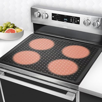 Couvercle supérieur en silicone pour cuisinière électrique Protecteur de table de cuisson en verre et tapis de séchage de vaisselle