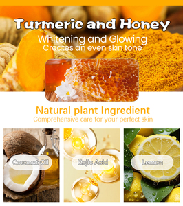 Savon de Bain Naturel Hondy au Curcuma, Miel et Citron, <span class=keywords><strong>Anti</strong></span>-Taches, Éclaircissant, Équilibrant et Hydratant, Marque Privée - Product Image 2