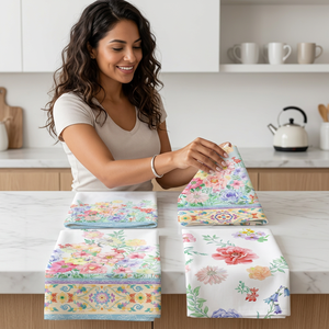 Paño de Cocina Ecológico Personalizable con Diseño Moderno, Impresión por Sublimación, Lavable y Reutilizable, para Limpiar Platos - Product Image 1