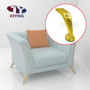 Jiying 11 أقدام طاولة مطلية بالكروم أرجل خزانة فضي على شكل ثور إكسسوارات أجزاء أرجل أريكة - Product Image 5