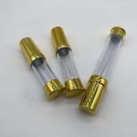 Flacon pompe airless rond classique brillant doré de luxe 15ml 20ml 30ml avec revêtement UV pour sérum de soin de la peau, fabriqué par Yuyao Factory