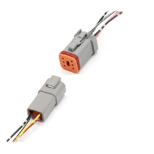 Deutsch DT04-4P DT06-4S รถกันน้ำเชื่อมต่อชายหญิงเสียบ<span class=keywords><strong>2</strong></span> 3 4 6 8 12ขาลวด15เซนติเมตร22-16AWG สำหรับไฟโรงงาน - Product Image 1