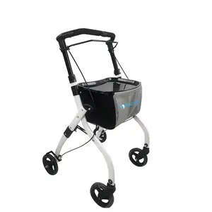 Andador de aluminio plegable para adultos, andador ligero para caminar en interiores