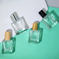 Botol Pijat Kepala Minyak Esensial Kaca Bening Persegi Panjang 30 ml 50 ml Botol Parfum Roll On Persegi