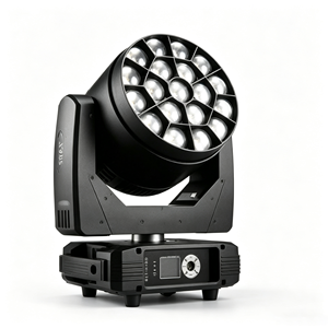 Aoyalong ไฟส่องจากเวที DMX 11-58 ° สำหรับคอนเสิร์ตปาร์ตี้แบบขยับได้ดวงตา FY-1915 19ชิ้น OSR ~ AM RGBW - Product Image 1