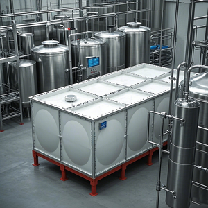 Réservoir d'eau souterrain carré combiné en PRF de 10000 litres personnalisé 500L stockage pliable 220V machines de traitement à usage domestique 70KW - Product Image 4