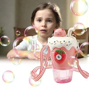 Jouets d'été Cartoon Light and Music <span class=keywords><strong>Bubble</strong></span> Toy for Kids Adults Automatic Milk <span class=keywords><strong>Tea</strong></span> Water Cup <span class=keywords><strong>Bubble</strong></span> Machine Toy Games - Product Image 1