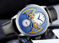 Montres mécaniques automatiques en acier pour hommes, design d'usine et personnalisation par lots, avec petit second cadran apparent, pour marque privée