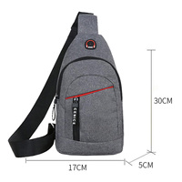 À la mode hommes grande capacité Polyester poitrine sac multifonctionnel extérieur épaule sac à coudre fermeture éclair élégant motif de couture