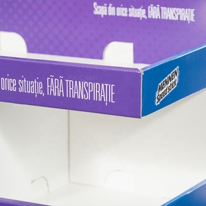 Expositor de Piso Plegable de Cartón Ecológico Impreso Personalizado de 4 Niveles para Speed Stick - Product Image 4