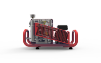 Compresseur d'air portable haute pression 4500 psi, certifié CE CCS, à moteur électrique, piston lubrifié, refroidissement par air, 4 étapes, 100 L/min