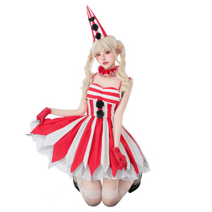 Costume de Clown Maléfique de Cirque pour Halloween, Robe Rouge pour Femme, Tenue de Cosplay Effrayante pour Fête à Thème Horreur et Jeu de Rôle - Product Image 2
