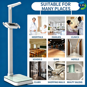 Báscula electrónica de altura y peso de 200 kg, máquina médica para medir la grasa corporal, báscula de IMC de pie para hospitales y clínicas. - Product Image 5