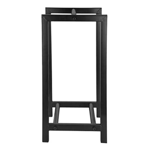 Porta Legna Moderno in Metallo Nero, Supporto <span class=keywords><strong>per</strong></span> Legna da Ardere, Scaffale <span class=keywords><strong>per</strong></span> Stoccaggio Legna con Telaio in Metallo Nero - Product Image 3