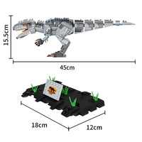 Modelo de Dinosaurio, Bloques de Construcción de Partículas Pequeñas de Plástico ABS, Más de 800 Piezas, Juguete Educativo de Ensamblaje DIY para Mayores de 6 Años, Unisex