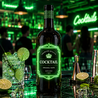 Autocollant LED étanche pour bouteille de vin, amélioration visuelle de la marque d'alcool, OEM ODM Longstargift