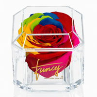 Boîte cadeau personnalisée pour mariage, fête nuptiale, rose éternelle, boîte de fleurs éternelles pour anniversaire, Noël, décoration