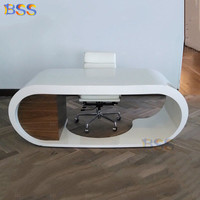 Table de bureau moderne de luxe et crédence Italie Mobilier de bureau Google Desk Élégant ensemble de bureau pour patron exécutif