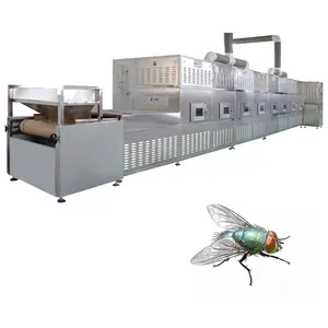 Tunnel Continuous Black Soldier Fly Larva Maggot Insect Mealworm Microwave Instant Drying Equipment Dryer