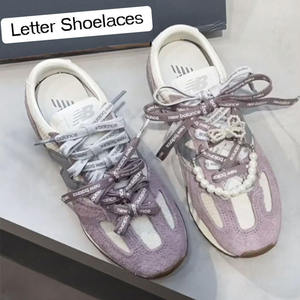 Factory Wholesale High Quality Custom Text Printed Polyester Sneakers Shoe <b>Laces</b> for Men - Product Image 3
