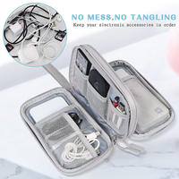 Bolsa Organizadora de Cables de Datos Portátil de Viaje, Protector de Cargador, Bolsa de Almacenamiento de Accesorios Electrónicos Digitales con Bolsillos
