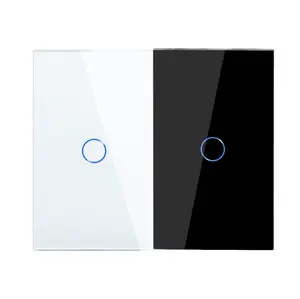 Bingoelec Luxo Scratch Resistente Vidro Habitação Aparelho 118 EUA Padrão Toque Interruptor Dimmer