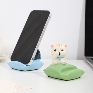 ROOGO - Soporte para Teléfono con Forma de <span class=keywords><strong>Cachorro</strong></span>, Adorno de Escritorio, Soporte para Celular con Diseño de Animales, para Oficina, Decoración de <span class=keywords><strong>Sala</strong></span> de Estudio, Regalo - Product Image 4