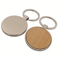 Vente en gros de porte-clés vierges pour sublimation, porte-clés personnalisés en bois et en métal, gravure au laser de logo, porte-clés en bambou pour la publicité et la promotion