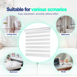 Haute qualité intelligent motorisé jour et nuit automatique zèbre stores tissus <span class=keywords><strong>bandes</strong></span> nuances rideau pour fenêtre - Product Image 4