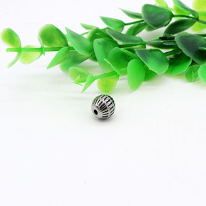 yunnique Stainless Steel <b>Spacer</b> Beads Round 8mm For Bracelet Making Loose Metal Beads Jewelry Accessories - Product Image 4