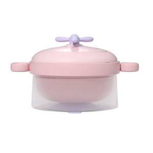 Bol d'alimentation isolé pour bébé en acier inoxydable 316 avec base à ventouse pour nourrissons de 0 à 12 mois vert et rose - Product Image 5