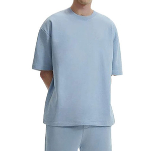 Camisetas Oversize de Algodón 100% Personalizables para Hombre, Estilo Urbano, Cuello Redondo, Hombros Caídos, Lisas y de Corte Holgado - Product Image 1