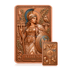 Barra de Cobre Puro .999 de 5oz con Diseño de Caballo Alado de Pegaso del Mito Griego, Lingote Coleccionable en Relieve - Product Image 4