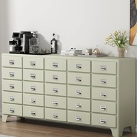 Coffre à pharmacie en métal vert clair à 25 tiroirs |   Armoire de rangement industrielle pour entrée et salon