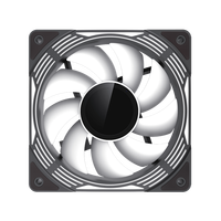 Ventilateur ARGB GAMEMAX KF300 BK 120 mm avec cadre noir, kit 3-en-1 V4.0, concentrateur et télécommande sans fil, pour refroidissement de boîtier d'ordinateur à roulement fluide