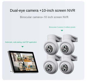 4MP 4CH năng lượng mặt trời Powered ngoài trời hệ thống an ninh không dây 10 inch màn hình CCTV Camera NVR Kit với SD dữ liệu thẻ tùy chọn lưu trữ - Product Image 4