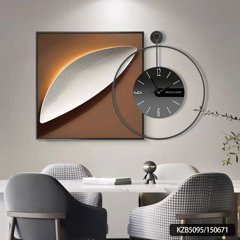 Wall Clock Home Decor Art Decorative Painting Nordic Home Decor Luxury Resin Wall Clock Background Wall Art Painting