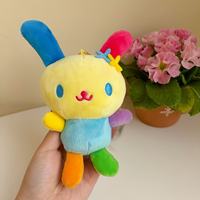 Porte-clés Lapin en Peluche Mignon et Coloré, Poupée Animale de Dessin Animé, Décoration de Sac à Dos, Figurine Décorative, Vente en Gros Disponible en Stock