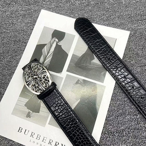 Neue hochwertige PU Ledergürtel Trendy Krokodil Muster Kreuz Retro Vintage Casual Fashion Männer Großhandel Stock Unisex Geschenk - Product Image 3