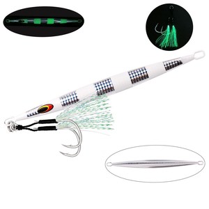 Leurre de pêche en mer à longue portée, jig à lancer rapide, jig en métal lumineux à descente rapide, jig lent, 80-200g - Product Image 6